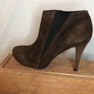 Saks Fifth Ave Sassy suede leather heeled booties